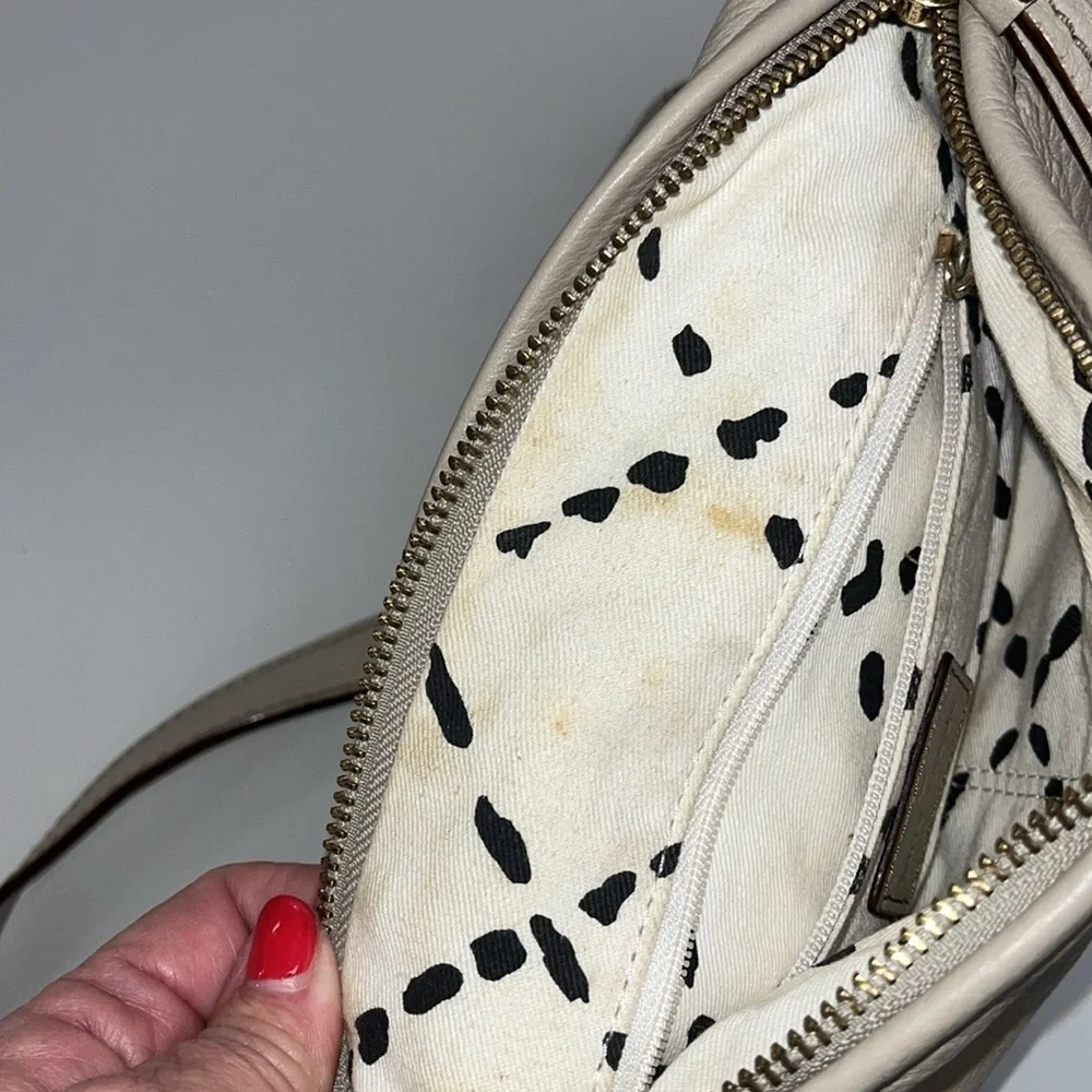 Kate ♠️ Spade bone colored leather crossbody bag
